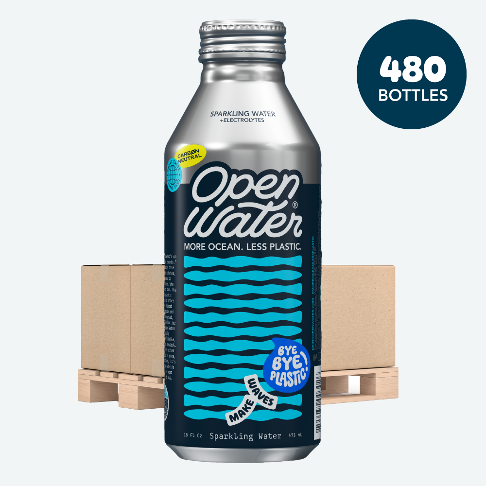 Open Water Sparkling 16oz aluminum bottle 480 count