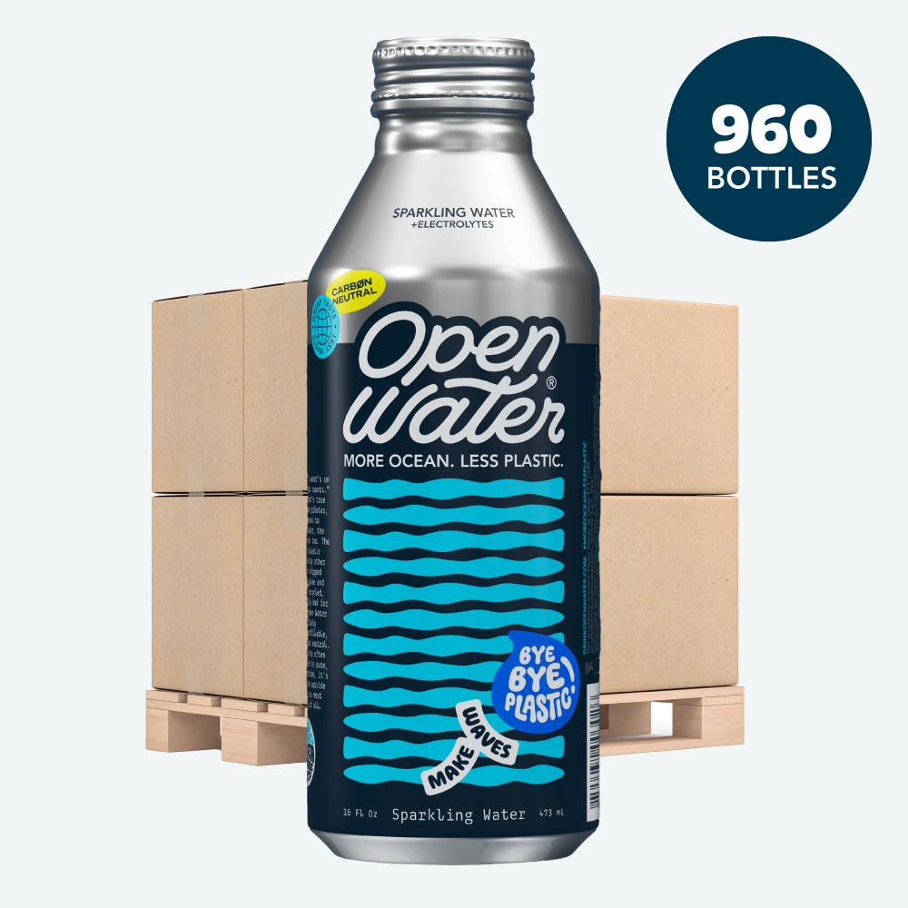 Open Water Sparkling 16oz aluminum bottle 960 count