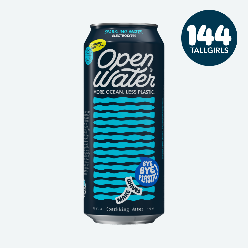 Open Water Sparkling 16oz Tallgirl can 144 count