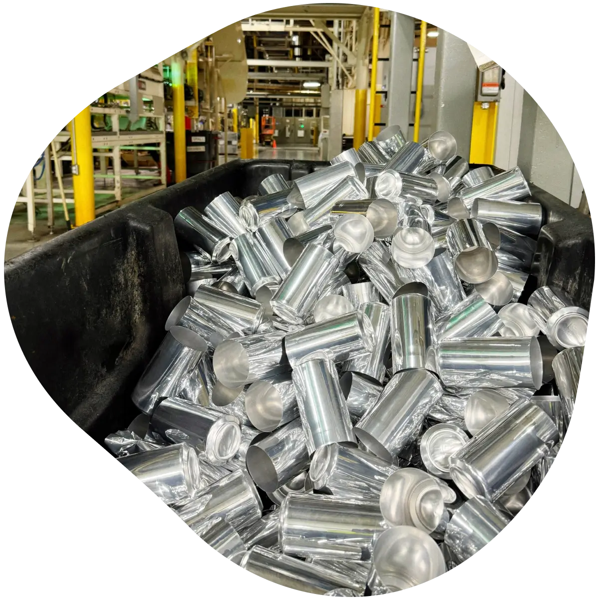 pile of empty blank aluminum cans