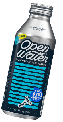 Open Water sparkling 16oz aluminum bottled water