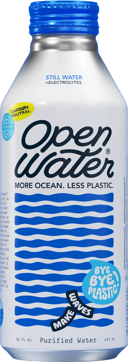 Open Water Still 16oz aluminum bottled water
