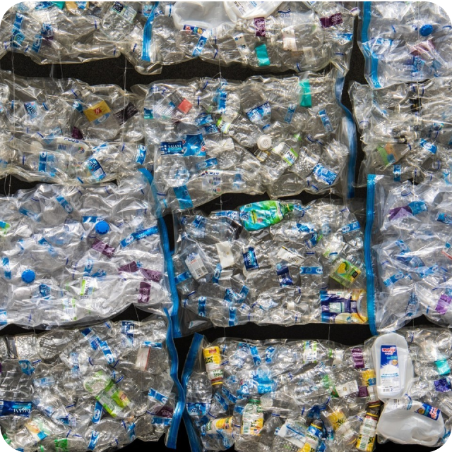 bales of plastic bottles