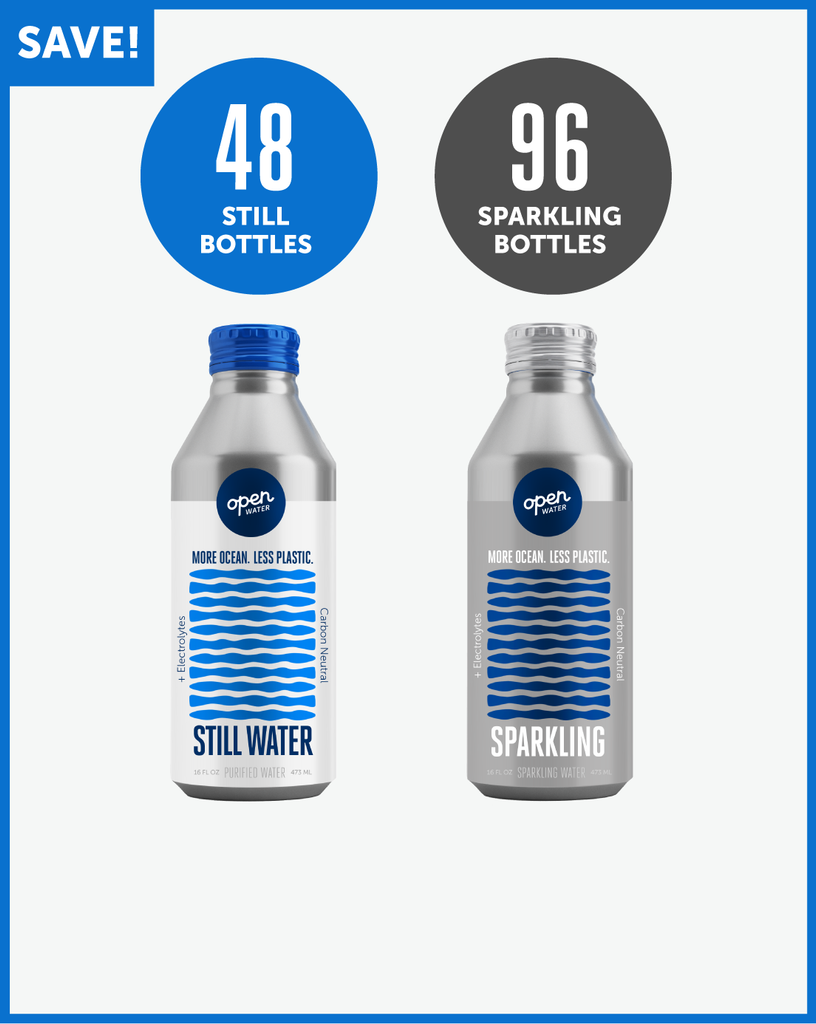 Open Water  Aluminum Bottled Water 12-case Bundle